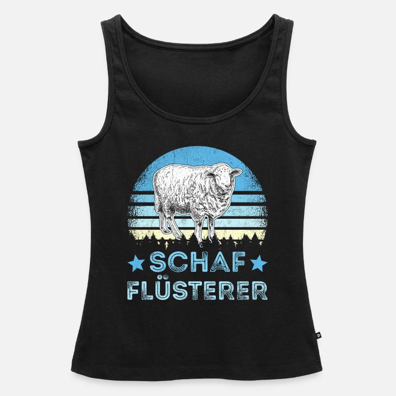 Sheep Sheep Whisperer Shepherd Shepherd Shepherd Gift - Débardeur bio Premium Femme - noir