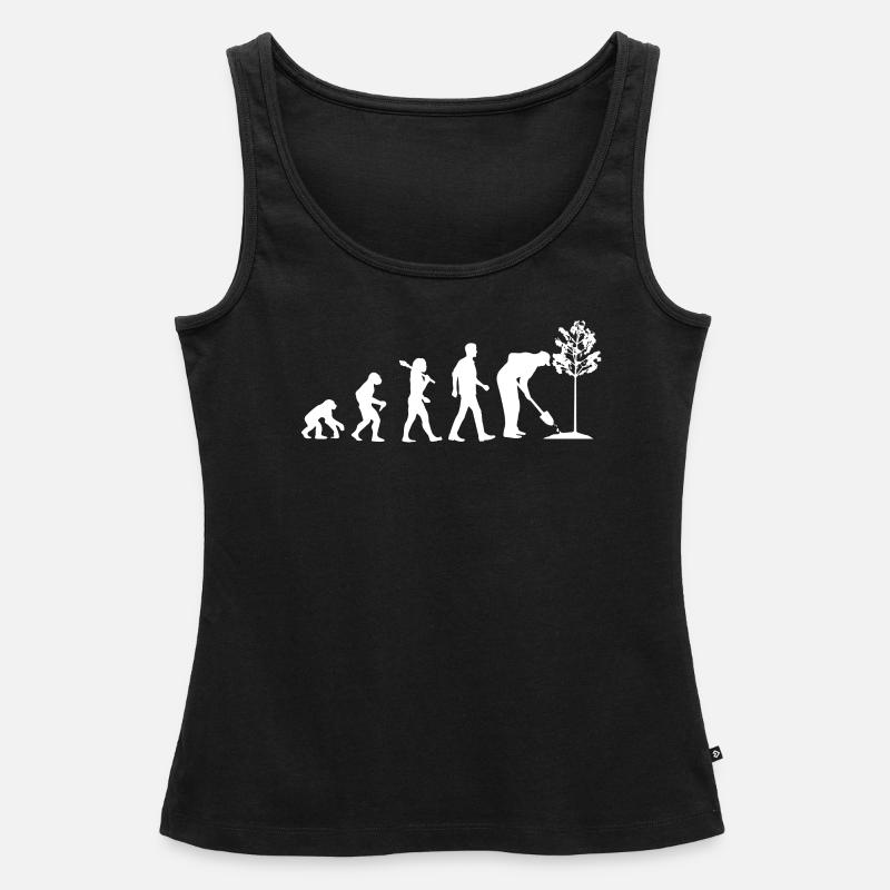 Évolution écologiste - Débardeur bio Premium Femme - noir