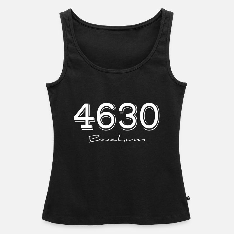 Bochum 4630 Ruhrpott Old postcode gift - Women’s Premium Organic Tank top - black
