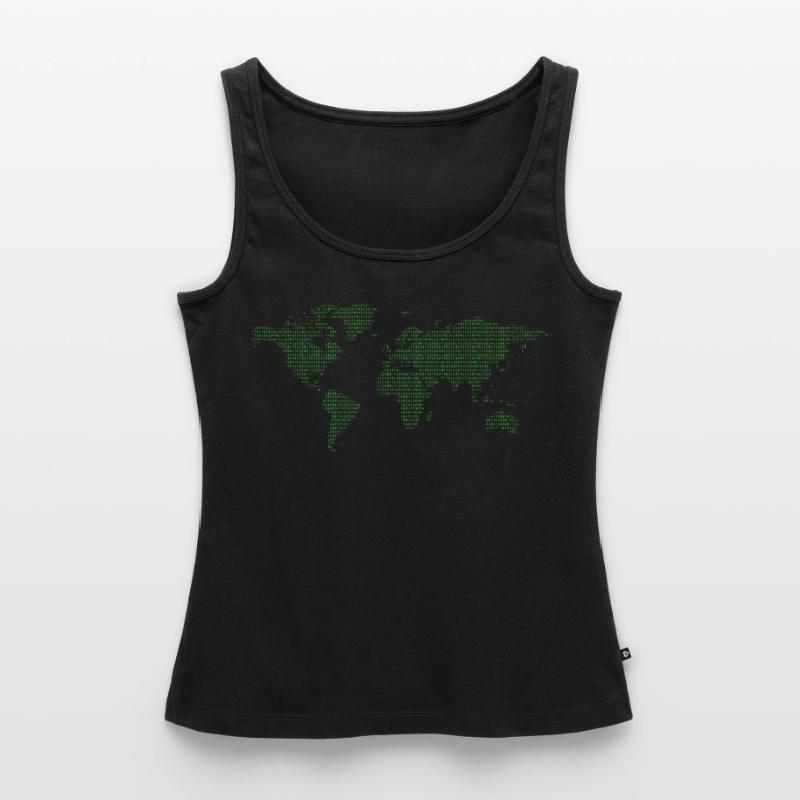 Binary Code Binary World Map World Code Women’s Premium Organic Tank top
