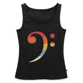 Bass Bass Bass Guitare Bassist Bassist Bande - Débardeur bio Premium Femme - noir - Devant - AI Model Female 172 light (172cm)