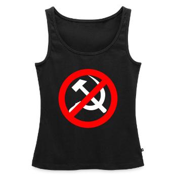 Anti-communisme, anti-socialisme - Débardeur bio Premium Femme - noir - Devant - AI Model Female 172 light (172cm)