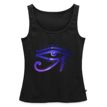 Kosmisches Auge Des Ra Ägyptische Hieroglyphe - Frauen Premium Organic Tank Top - Schwarz - Vorne - AI Model Female 172 light (172cm)