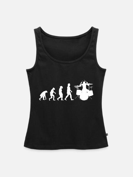 Drummer Evolution Schlagzeug Schlagzeuger - Frauen Premium Organic Tank Top - Schwarz