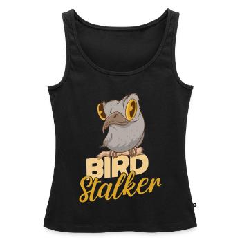 Vogelbeobachtung Vogelbeobachtung Vogel Stalker - Frauen Premium Organic Tank Top - Schwarz - Vorne - AI Model Female 172 light (172cm)