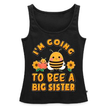 Sister I'm Going To Be A Big Sister Bee - Women’s Premium Organic Tank top - black - Front - AI Model Female 172 light (172cm)