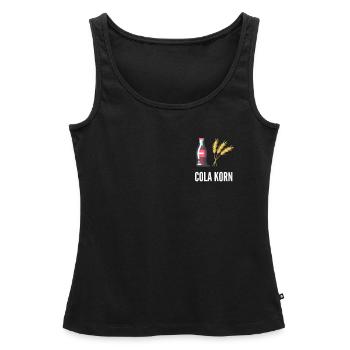 Cola Korn Brustlogo mit Spruch - Frauen Premium Organic Tank Top - Schwarz - Vorne - AI Model Female 172 light (172cm)