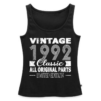 30. Geburtstag Vintage 1992 Classic 1992 - Frauen Premium Organic Tank Top - Schwarz - Vorne - AI Model Female 172 light (172cm)
