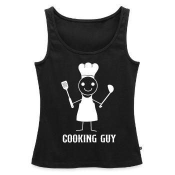 Cuisine Cuisine Cuisine Chef Cuisine Cuisine - Débardeur bio Premium Femme - noir - Devant - AI Model Female 172 light (172cm)