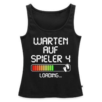 Zweites Mal Papa Mama Vater Mutter Zweites Kind - Frauen Premium Organic Tank Top - Schwarz - Vorne - AI Model Female 172 light (172cm)