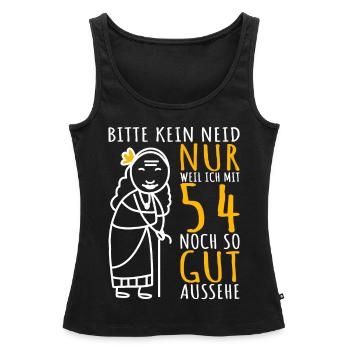 54. Geburtstag Frau 54er Ich bin 54 Jahre alt Dame - Frauen Premium Organic Tank Top - Schwarz - Vorne - AI Model Female 172 light (172cm)