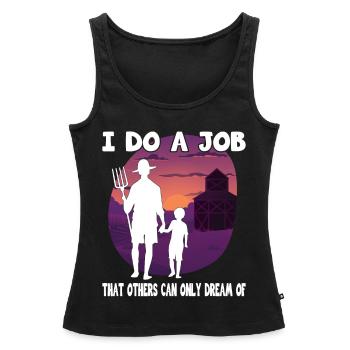 Bauer job that others can only dream of farmer - Women’s Premium Organic Tank top - black - Front - AI Model Female 172 light (172cm)