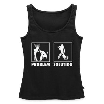 BMX Bikers Statement Problem Solution. - Frauen Premium Organic Tank Top - Schwarz - Vorne - AI Model Female 172 light (172cm)