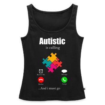 Autismus Geschenk Autist Asperger ADHS Autism - Frauen Premium Organic Tank Top - Schwarz - Vorne - AI Model Female 172 light (172cm)