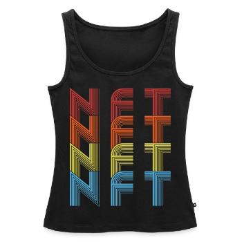 Jeton non fongible Crypto Lover Art NFT - Débardeur bio Premium Femme - noir - Devant - AI Model Female 172 light (172cm)