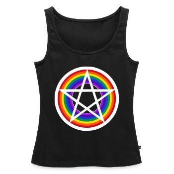 Colour Pentagram - Frauen Premium Organic Tank Top - Schwarz - Vorne - AI Model Female 172 light (172cm)