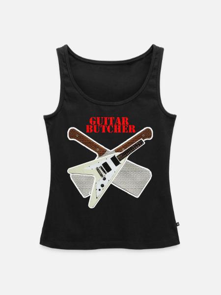 Guitar Butcher - Frauen Premium Organic Tank Top - Schwarz