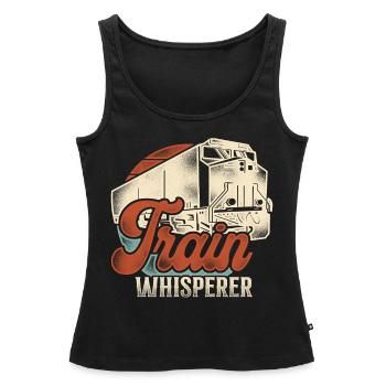 Freight Diesel Train Driver - Women’s Premium Organic Tank top - black - Front - AI Model Female 172 light (172cm)