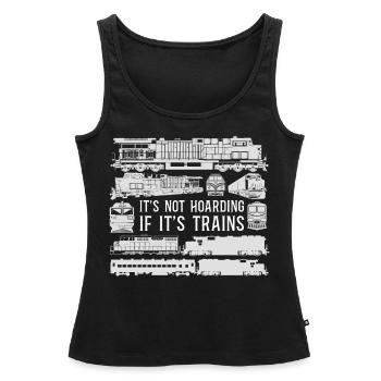 Freight Diesel Train Driver - Women’s Premium Organic Tank top - black - Front - AI Model Female 172 light (172cm)
