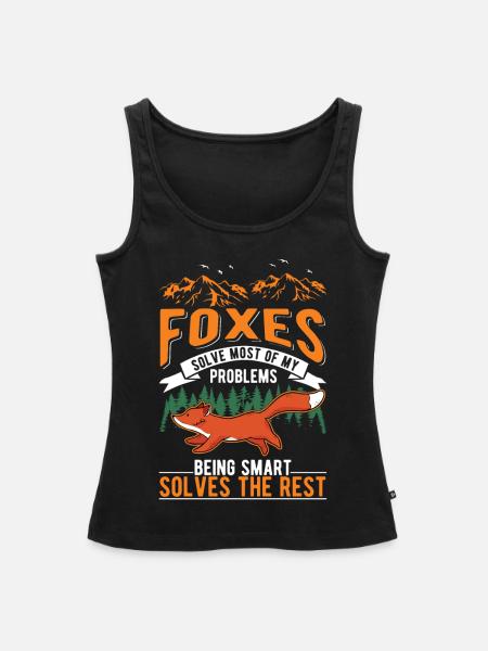 Fuchs Geschenk Rotfuchs - Frauen Premium Organic Tank Top - Schwarz
