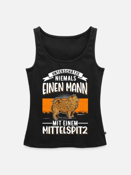 Mittelspitz Mann - Frauen Premium Organic Tank Top - Schwarz