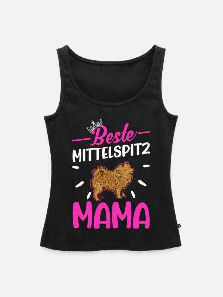 Beste Mittelspitz Mama - Frauen Premium Organic Tank Top - Schwarz