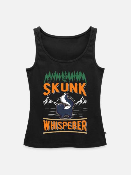 Skunk Whisperer Stinktier - Frauen Premium Organic Tank Top - Schwarz