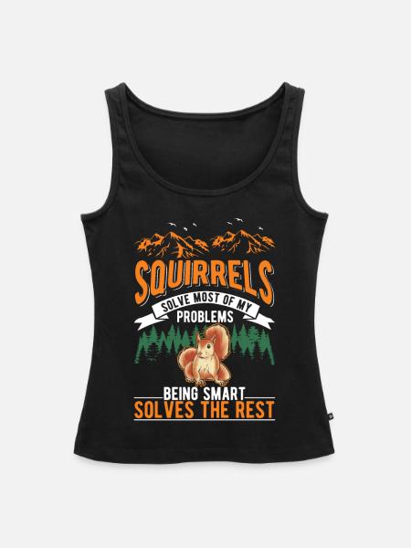 Eichhörnchen Geschenk Grauhörnchen Squirrel - Frauen Premium Organic Tank Top - Schwarz