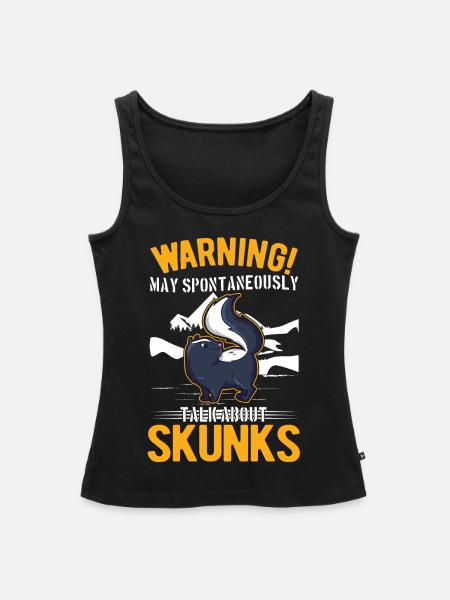 Warnung Stinktier Besitzer Skunk - Frauen Premium Organic Tank Top - Schwarz