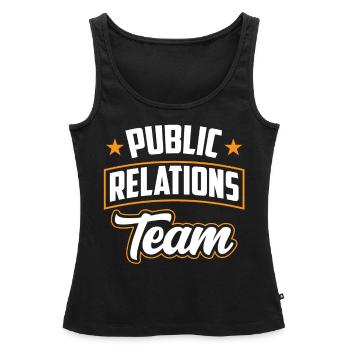 Team Öffentlichkeitsarbeit Public Relations Job PR - Frauen Premium Organic Tank Top - Schwarz - Vorne - AI Model Female 172 light (172cm)