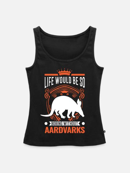 Erdferkel Geschenk Aardvark - Frauen Premium Organic Tank Top - Schwarz