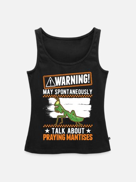 Gottesanbeterin Mantis Fangschrecke - Frauen Premium Organic Tank Top - Schwarz