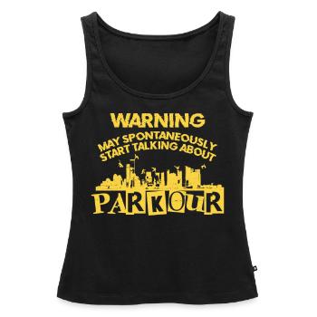 Parkour Free Running Traceur - Débardeur bio Premium Femme - noir - Devant - AI Model Female 172 light (172cm)