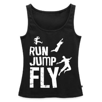 Parkour Free Running Traceur - Débardeur bio Premium Femme - noir - Devant - AI Model Female 172 light (172cm)