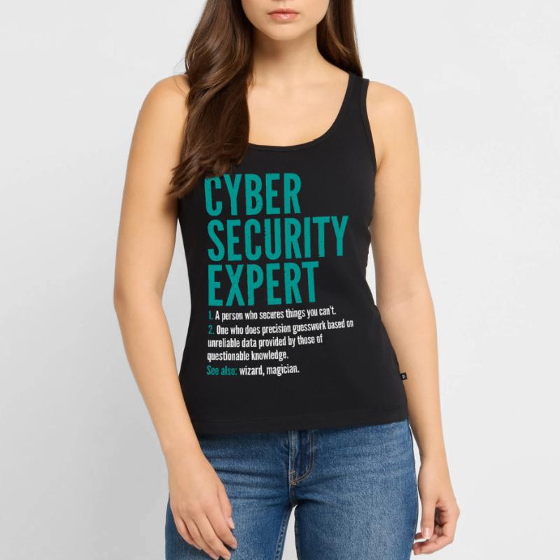 Cyber Security Expert Definition Coding Hacker Frauen Premium Organic Tank Top