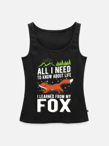 Fuchs Geschenk Rotfuchs - Frauen Premium Organic Tank Top - Schwarz
