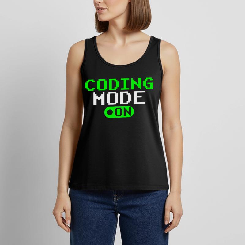 Programmiermodus Ein Coding Programmierer Coder Frauen Premium Organic Tank Top