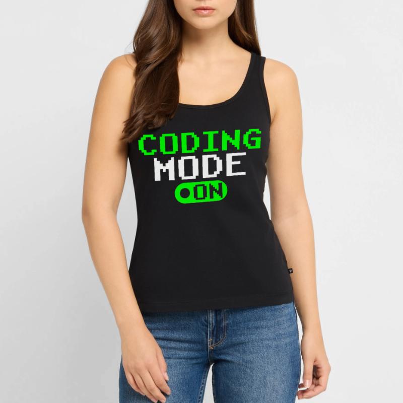 Programmiermodus Ein Coding Programmierer Coder Frauen Premium Organic Tank Top