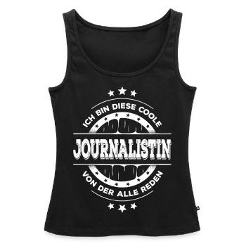 Journalistin Geburtstag Journalismus Geschenk - Frauen Premium Organic Tank Top - Schwarz - Vorne - AI Model Female 172 light (172cm)