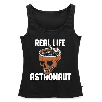 Real Life Astronaut Astronomie Weltraum Rakete - Frauen Premium Organic Tank Top - Schwarz - Vorne - AI Model Female 172 light (172cm)