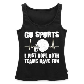 Joueur de football américain Go Sports Fan - Débardeur bio Premium Femme - noir - Devant - AI Model Female 172 light (172cm)
