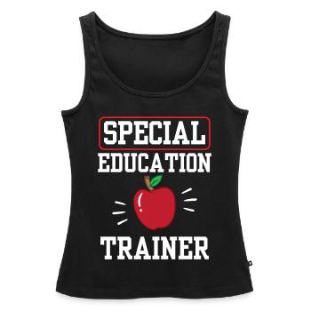 Formateur en éducation spécialisée Enseignant Éducation spécialisée - Débardeur bio Premium Femme - noir - Devant - AI Model Female 172 light (172cm)