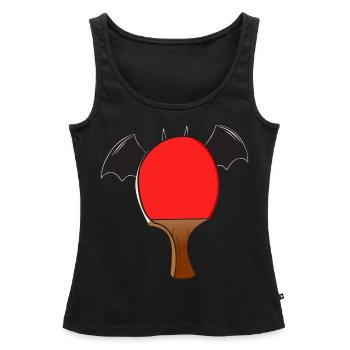 Table Tennis Halloween Bat Wings - Women’s Premium Organic Tank top - black - Front - AI Model Female 172 light (172cm)