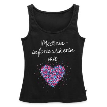 Medizinimformatikerin mit Herz Krankenhaus Klinik - Frauen Premium Organic Tank Top - Schwarz - Vorne - AI Model Female 172 light (172cm)