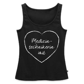 Medizintechnikerin mit Herz Gesundheitswesen - Frauen Premium Organic Tank Top - Schwarz - Vorne - AI Model Female 172 light (172cm)