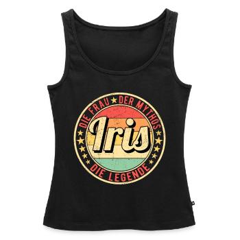 Iris Die Frau Der Mythos Die Legende - Frauen Premium Organic Tank Top - Schwarz - Vorne - AI Model Female 172 light (172cm)