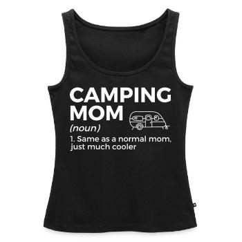 Camping Camping Camping-car - Débardeur bio Premium Femme - noir - Devant - AI Model Female 172 light (172cm)