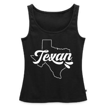 Texaner Texanisch Texas Stolz Sprüche - Frauen Premium Organic Tank Top - Schwarz - Vorne - AI Model Female 172 light (172cm)
