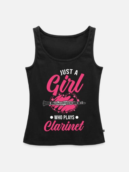 Klarinette Mädchen Klarinettistin - Frauen Premium Organic Tank Top - Schwarz