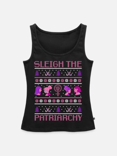 Sleigh The Patriarchy - Frauen Premium Organic Tank Top - Schwarz